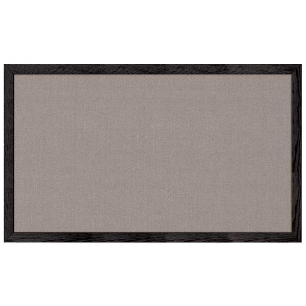 Combo Board, 36"x24", Black Frame/Black Porcelain & Rubber